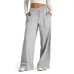 ZIMRAHYG - Dama Pantalones Para Mujer Casual Largo Elástico Pies Anchos