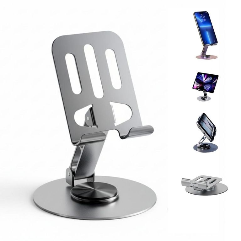 Soporte para Celular de Metal 8562 Ajustable Plegable Giratorio 360°