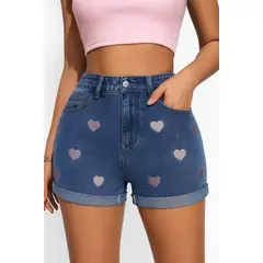 FRANDING - Short vaquero alto de mujer