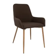 FMFURNITURE - Silla Café Oscuro Patas Café Claro 87x50x52 Cm