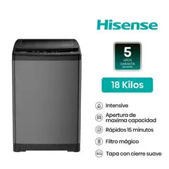 HISENSE - LAVADORA 18KG WT3W1823UT CARGA SUPERIOR
