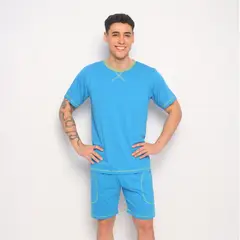 GENERICO - Pijama Algodón Hombre Jhony Turquesa - Inga Pijamas