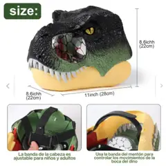 GENERICO - Máscara de dinosaurio T-Rex 3D con sonidos y luces