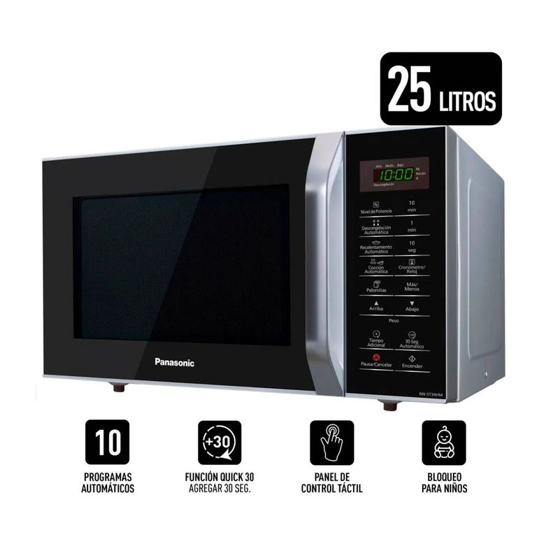 HORNO MICROONDAS 25 L. SILVER NN- SB34HM