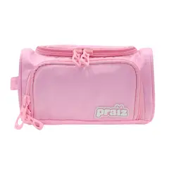 GENERICO - CARTUCHERA CON MÚLTIPLES CIERRES ROSADO