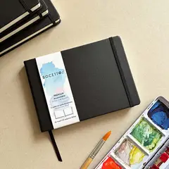 BOCETTOS - Bitácora Acuarelable Negro 21 x 15cm