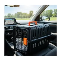 PET MOOD - Transportador Para Gatos Incluye Piso y Bebedero Color Negro