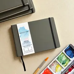 BOCETTOS - Bitácora Acuarelable Gris 21 x 15cm