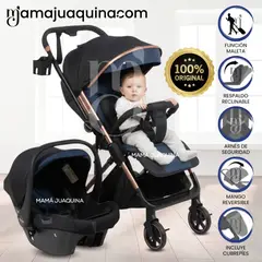 BABY - Coche Maleta Travel System «WIN PRO» con Portabebé Blue