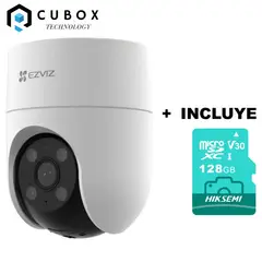 EZVIZ - Cámara H8C PTZ WiFi con Giro 360° + Micro Sd Hiksemi 128gb