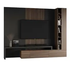 GENERICO - Centro de Entretenimiento Axis 65 pulg - Negro - Marrón