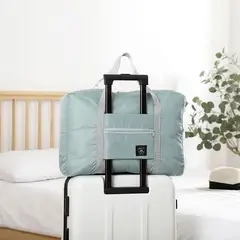 GENERICO - Bolsa de Viaje Plegable Ligera Con Correa para Maleta Carry-On Light Blue