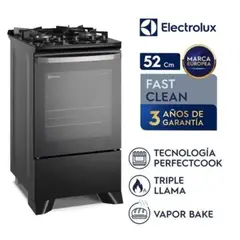 ELECTROLUX - Cocina 4 Quemadores Negro con Mesa de Vidrio FE4GP