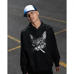 GENERICO - POLERA HOMBRE CON CAPUCHA - ECLIPSE