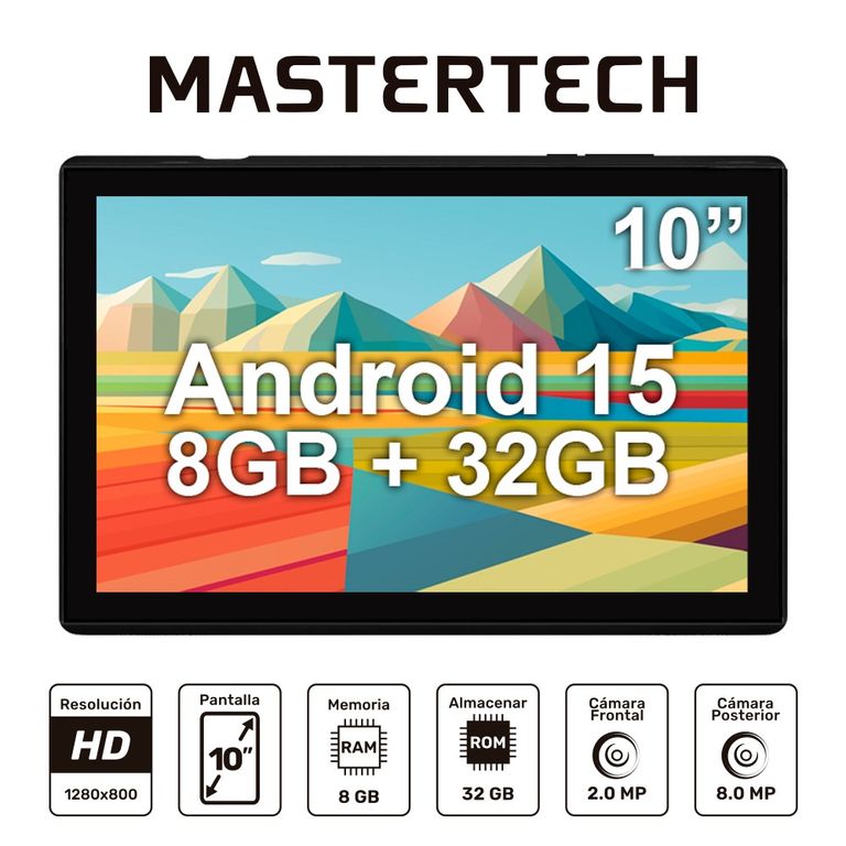 TABLET COLOR NEGRO 1 MARCA MODELO ZB10 WIFI 32GB 8GB DE RAM