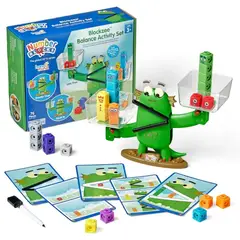 LEARNING - Set Balanza Number Blocks Blockzee para Aprender a Contar Juguete Educativo