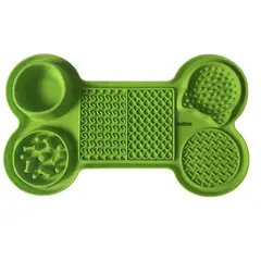 KIOXX - Comedero Lento de Silicona para Mascotas 6 en 1 Verde