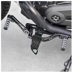 GENERICO - Posapies Para Motocicleta 12 cm Color Negro Par 2 Piezas Aluminio Antideslizante