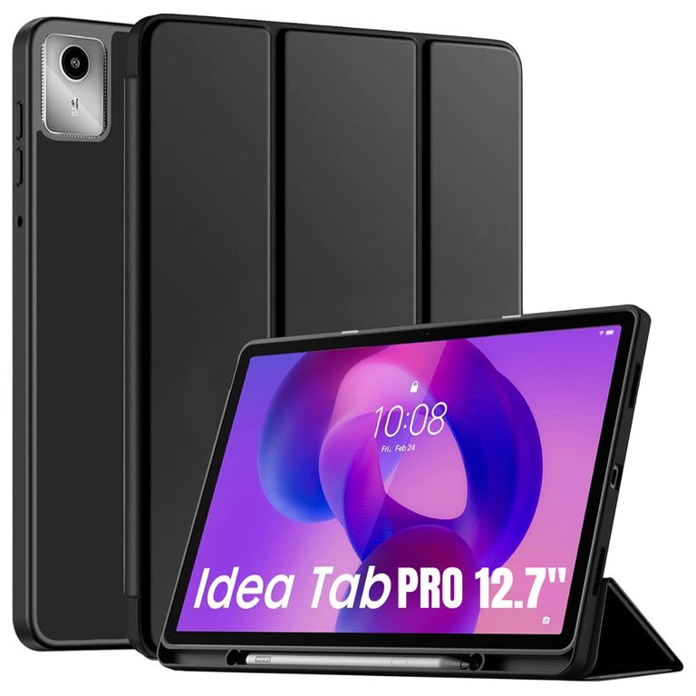 Funda Smart Case Portapencil Para Lenovo Idea Tab Pro 12 .7 " - NEGRO