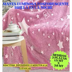 GENERICO - MANTA HIPOALERGÉNICO LUMINOSO BRILLA OSCURIDAD SUAVE