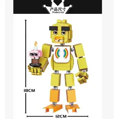 GENERICO - MOC película clásica FNAF muñeca FNAF cinco noches pesadilla Chica Foxy Golden Bonnie Bear