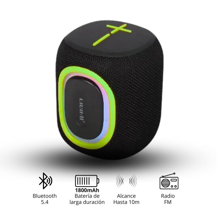 Parlante Portatil Bluetooth, hasta 10 Horas