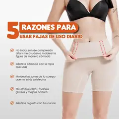 GENERICO - Short faja levanta glúteos con varilla de microfibra