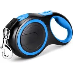 IMPORTADO MC - Correa Retráctil para Perros Medianos y Grandes 8 metros con Mango Antideslizante Color Azul