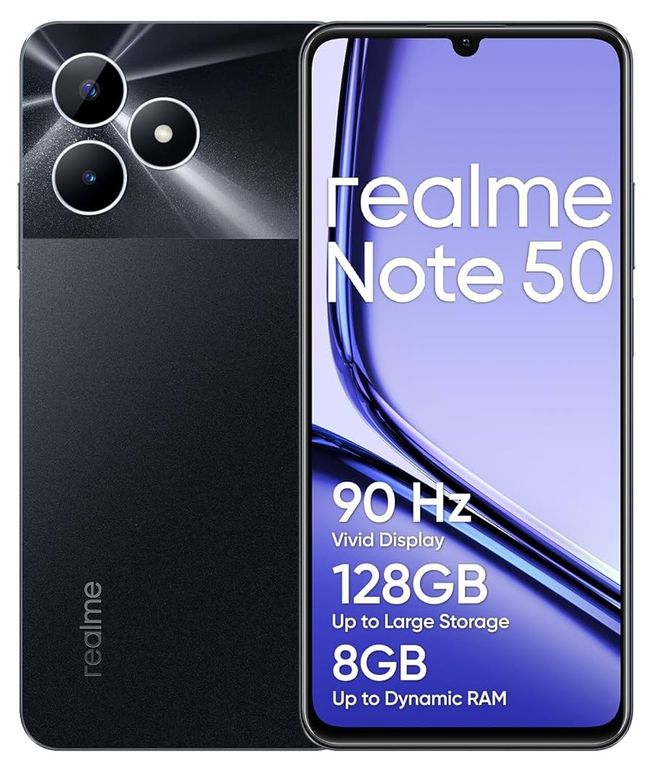 Smartphone Note 50 128GB ROM + 8GB RAM IP54 Batería 5000 mAh New Model Color Negro