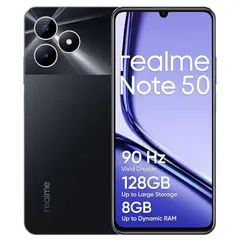 REALME - NOTE 50 New Model 128GB ROM+ 8GB RAM (4GB+ 4GB Extended) /IP54 / COLOR: BLACK