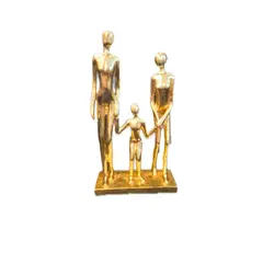 GENERICO - Adorno Decorativo Familia Dorada - Adorno Elegante para Sala Regalo Ideal