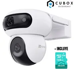 EZVIZ - H90 DUAL 2K+ CAMARA DE SEGURIDAD WIFI 4MP+4MP DOBLE LENTE + Micro Sd 128gb