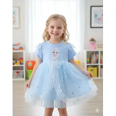 GENERICO - VESTIDO NIÑA DISEÑO DE NAVIDAD PRINCESA