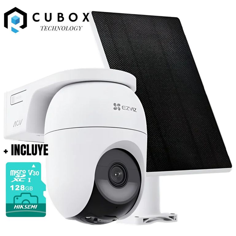 Cámara De Vigilancia Ezviz Cb8 Lite 4mp Seguridad Hd Blanco + Micro Sd 128gb