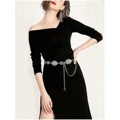 GENERICO - CINTURON DELGADO CON HEBILLA REDONA