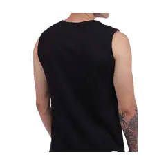 GENERICO - Polo de hombre manga cero100% algodón - Negro