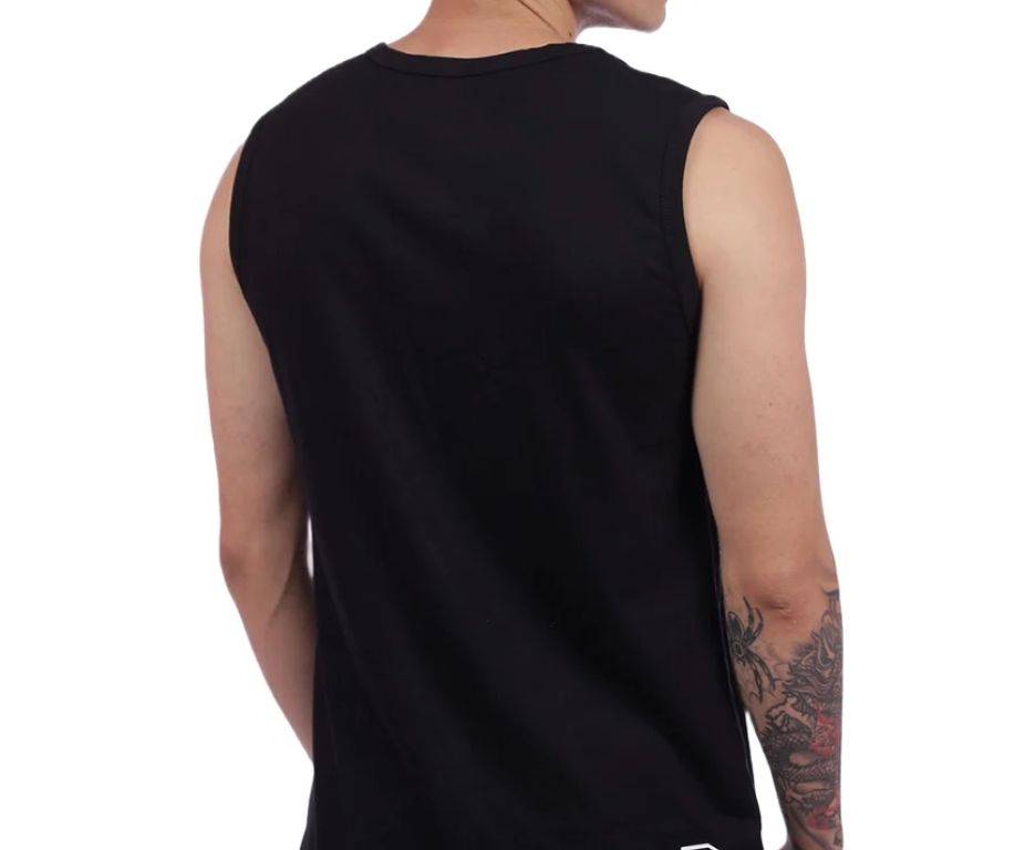 Polo de hombre manga cero100% algodón - Negro L