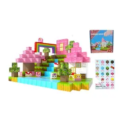 GENERICO - Set Unicornio Fantasía de 100 Bloques Magnéticos Minecraft