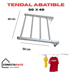 NACIONAL - Tendedero Abatible de Aluminio 50 X 49 de alta calidad.