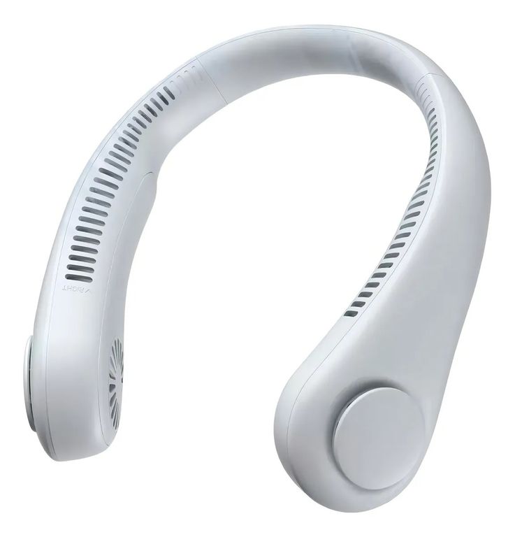 Mini Ventilador Cuello Portátil 3 niveles Recargable blanco