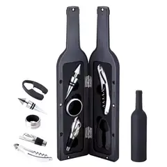 GENERICO - Kit Descorchador y Accesorios Para Vino Abridor y Vertedor En Caja Botella