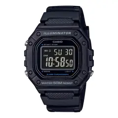 CASIO - Reloj W-218H-1BV Hombre Resina Negro