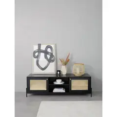 TU MESITA - Mesa de TV Micro Color Roble Negro
