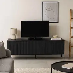 TU MESITA - Mesa de TV Acanalado Net Color Negro