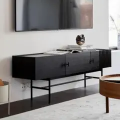 TU MESITA - Mesa de TV Kayla Color Roble Negro