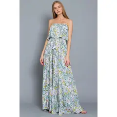 MARTINELA - VESTIDO LARGO MAXI STRAPLESS EVE MORADO