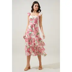 MARTINELA - VESTIDO LARGO MIDI MUJER JAZMIN