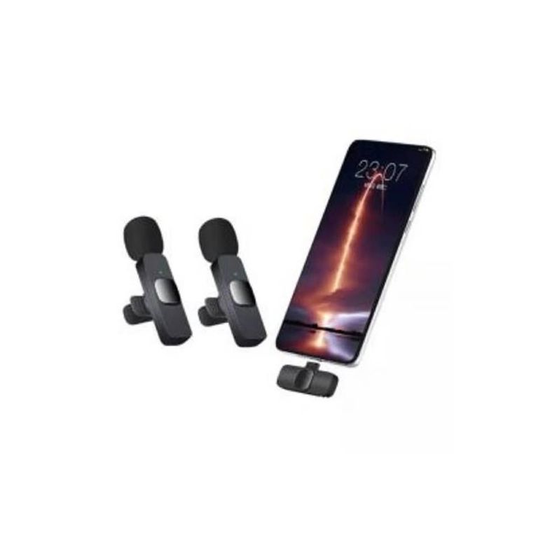 Microfono Inalambrico Solapa 2 Para Celulares iPhone -K9-TC+IP+V8+USB