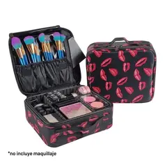 GENERICO - Neceser Profesional Glam Kiss Divisiones Ajustables Impermeable