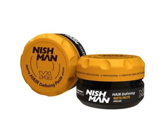 Cera NishMan M1 Matte Fuerte Fijacion Sin Brillo con Argan 100 ml